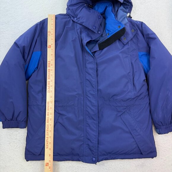 VINTAGE LL Bean Women's Blue Puffer Jacket Penobscot Parka Down Ski Coat PM - Picture 11 of 11